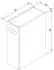 Fackelmann Unterschrank Luxor Steinesche 20x60,5 cm