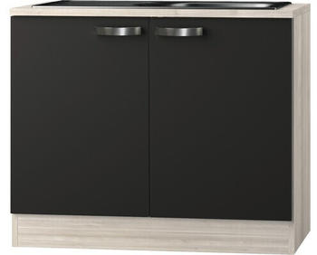 Optifit Faro Spülenschrank 100 cm anthrazit