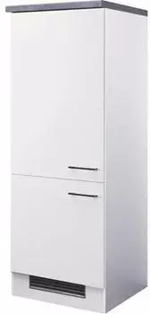 Flex-Well Kühlumbauschrank für 88er Einbaukühlschrank Varo 60 x 60 x 162 cm Front weiß matt Korpus weiß