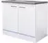 Flex-Well Spülenschrank inkl Spüle Varo 100 x 60 x 86 cm Front weiß matt Korpus weiß