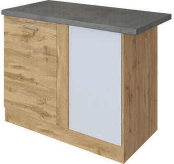 Held M&ouml;bel Eckunterschrank Sorrento BxTxH 110 x 60 x 86 cm Frontfarbe eiche hell matt Korpusfarbe eiche hell