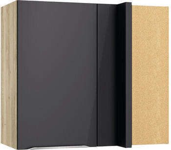 Optifit Eckhängeschrank Linus984 BxTxH 85 x 34,9 x 70,4 cm Front anthrazit lackiert Korpus wildeiche