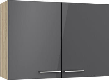 Optifit Hängeschrank Jonte984 BxTxH 100 x 34,9 x 70,4 cm Front anthrazit lackiert Korpus wildeiche