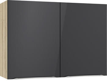Optifit Hängeschrank Linus984 BxTxH 100 x 34,9 x 70,4 cm Front anthrazit lackiert Korpus wildeiche