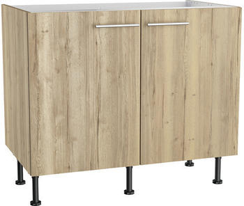 Optifit Spülenschrank Erik290 BxTxH 100 x 58,4 x 87 cm Front wildeiche matt Korpus wildeiche