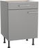 Optifit Unterschrank mit Schublade und Drehtür Mats825 BxTxH 60 x 58,4 x 87 cm Front basaltgrau matt Korpus grau