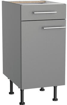 Optifit Unterschrank mit Schublade und Drehtür Mats825 BxTxH 40 x 58,4 x 87 cm Front basaltgrau matt Korpus grau