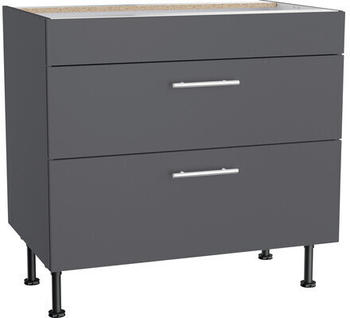 Optifit Kochfeldumbauschrank Ingvar420 BxTxH 90 x 58,4 x 87 cm Front anthrazit matt