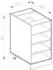 VICCO Regalunterschrank R-Line 20 cm Weiß modern offen