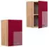VICCO Hängeschrank R-Line 40 cm Eiche/Bordeaux-Rot Hochglanz modern