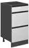 VICCO Schubladenunterschrank R-Line 40 cm Anthrazit/Weiß grifflos 3 Schubladen