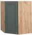 VICCO Eckhängeschrank Fame-Line 57 cm Eiche/Grün-Gold Landhaus