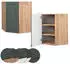 VICCO Eckhängeschrank Fame-Line 57 cm Eiche/Grün-Gold Landhaus