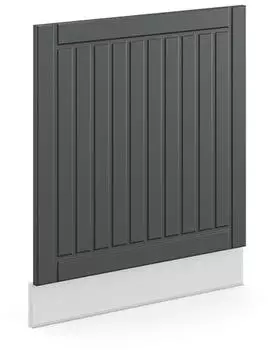 VICCO Geschirrspülerblende Fame-Line 60 cm Weiß/Dunkelgrau Landhaus