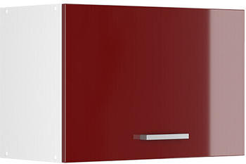 VICCO H&auml;ngeschrank R-Line 60 cm Wei&szlig;/Bordeaux-Rot Hochglanz modern flach