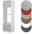 VICCO Mikrowellenschrank R-Line 60 cm Weiß/Beton modern halboffen