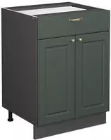 K&uuml;chenunterschrank Fame-line, Gr&uuml;n-gold Landhaus, 60 Cm Mit Schublade, Ohne