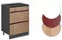VICCO Schubladenunterschrank R-Line 60 cm Anthrazit/Eiche grifflos 3 Schubladen