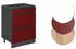 VICCO Schubladenunterschrank R-Line 60 cm Anthrazit/Rot grifflos 3 Schubladen
