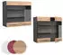 VICCO Glashängeschrank Fame-Line 80 cm Anthrazit/Eiche modern