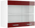 VICCO Glashängeschrank R-Line 80 cm Weiß/Bordeaux-Rot Hochglanz modern