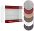 VICCO Glashängeschrank R-Line 80 cm Weiß/Bordeaux-Rot Hochglanz modern