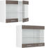 VICCO Glashängeschrank R-Line 80 cm Weiß/Edelgrau modern