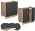 VICCO Spülenunterschrank Fame-Line 80 cm Eiche/Anthrazit-Gold Landhaus
