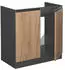 VICCO Spülenunterschrank R-Line 80 cm Anthrazit/Eiche grifflos