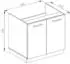 VICCO Spülenunterschrank R-Line 80 cm Anthrazit/Eiche grifflos