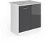 VICCO Spülenunterschrank R-Line 80 cm Weiß/Anthrazit Hochglanz modern Arbeitsplatte