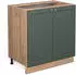 VICCO Unterschrank Fame-Line 80 cm Eiche/Grün-Gold Landhaus