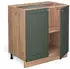 VICCO Unterschrank Fame-Line 80 cm Eiche/Grün-Gold Landhaus