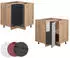 VICCO Eckunterschrank Fame-Line 81 cm Eiche/Anthrazit Hochglanz modern