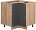 VICCO Eckunterschrank Fame-Line 81 cm Eiche/Anthrazit-Gold Landhaus