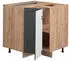 VICCO Eckunterschrank Fame-Line 81 cm Eiche/Anthrazit-Gold Landhaus