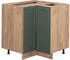 VICCO Eckunterschrank Fame-Line 81 cm Eiche/Grün-Gold Landhaus