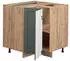 VICCO Eckunterschrank Fame-Line 81 cm Eiche/Grün-Gold Landhaus