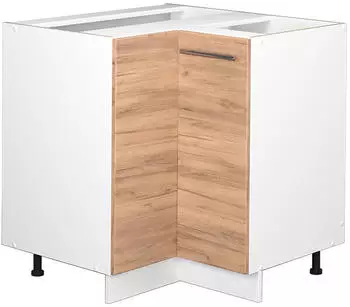 VICCO Eckunterschrank Fame-Line 81 cm Weiß/Eiche modern