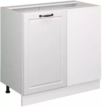 VICCO Eckunterschrank R-Line 86 cm Weiß/Weiß Landhaus