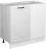 VICCO Eckunterschrank R-Line 86 cm Weiß/Weiß Landhaus