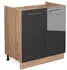 VICCO Unterschrank Fame-Line 80cm Anthrazit Hochglanz Goldkraft