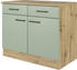 Flex-Well Cara 100x60x85 cm Eiche grün matt