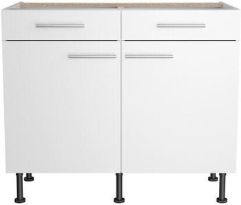 Optifit Unterschrank mit Drehtür Beng932 100x58,4x87 cm weiß matt