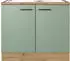 Flex-Well Spülenschrank Cara 100x60x85 cm Eiche Grün Korpusfarbe