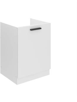 Belini Spülenunterschrank 60 cm SDZ ohne Arbeitsplatte mit 1 Tür Weiß matt