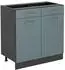 VICCO Küchenunterschrank R-Line 80 cm ohne Arbeitsplatte Blau-Grau/Anthrazit