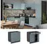 VICCO Küchenunterschrank R-Line 80 cm ohne Arbeitsplatte Blau-Grau/Anthrazit