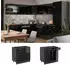 VICCO Küchenunterschrank R-Line 80 cm ohne Arbeitsplatte Schwarz Hochglanz/Anthrazit