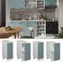 VICCO Apothekerschrank R-Line 30 cm ohne Arbeitsplatte Blau-Grau/Weiß